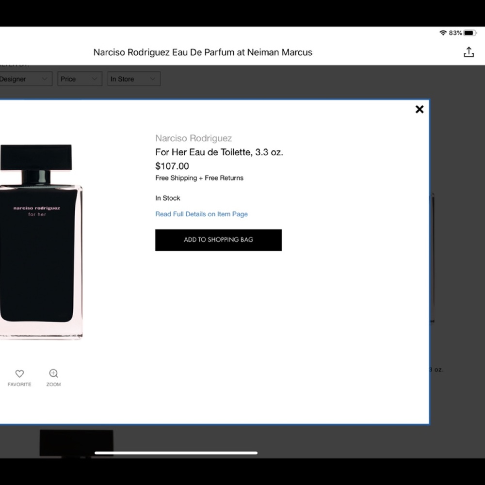 Narcissistic Rodriguez for her.  New without box